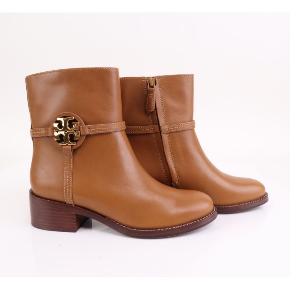 Tory Burch Miller Ankle Boots in Dark Tiramisu
